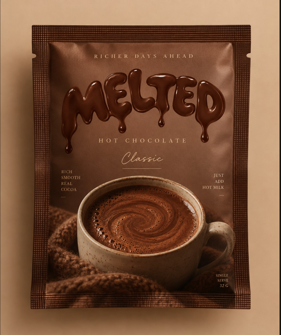  MELTED hot chocolate sachet